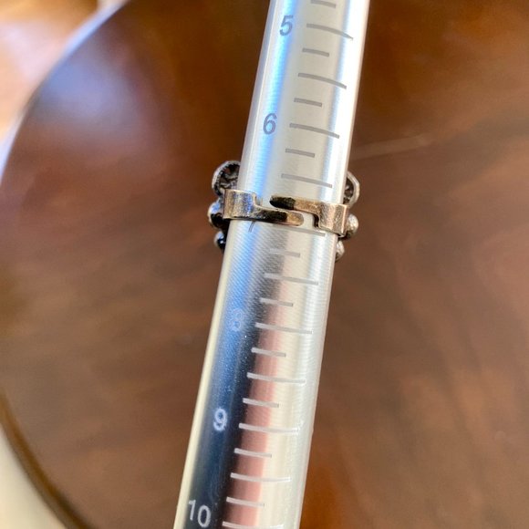 Vintage Green Flower Large Adjustable Statement Ring - Picture 4 of 13